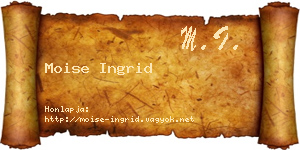 Moise Ingrid névjegykártya